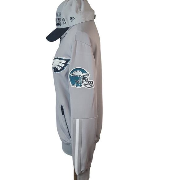 479 Womens Philadelphia Eagles Track Jacket Sz S Mens Superbowl‎ Hat OS Gray - Picture 6 of 15